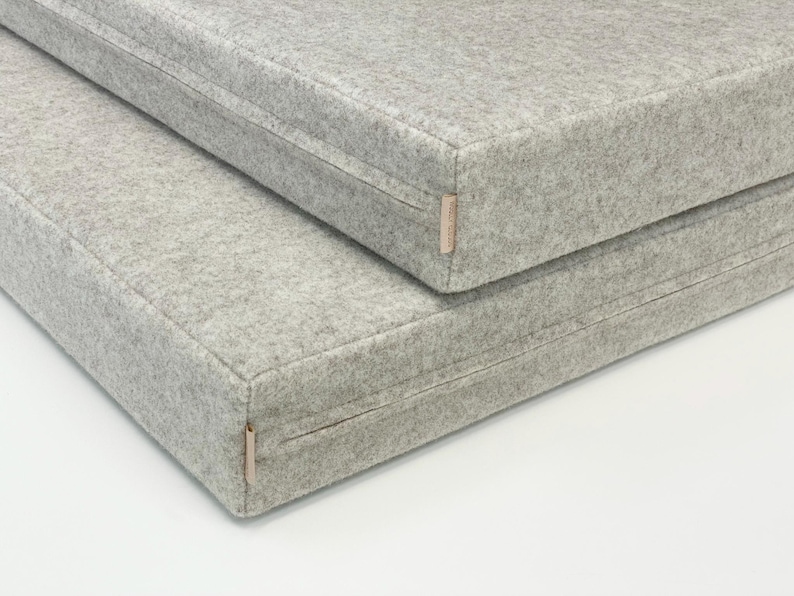 Custom Size Seat Cushion/ Rectangle Chair Cushion from Wool Felt/ Floor Pillow/ Cushion 1,5" 2" 3" 4" thick image 9