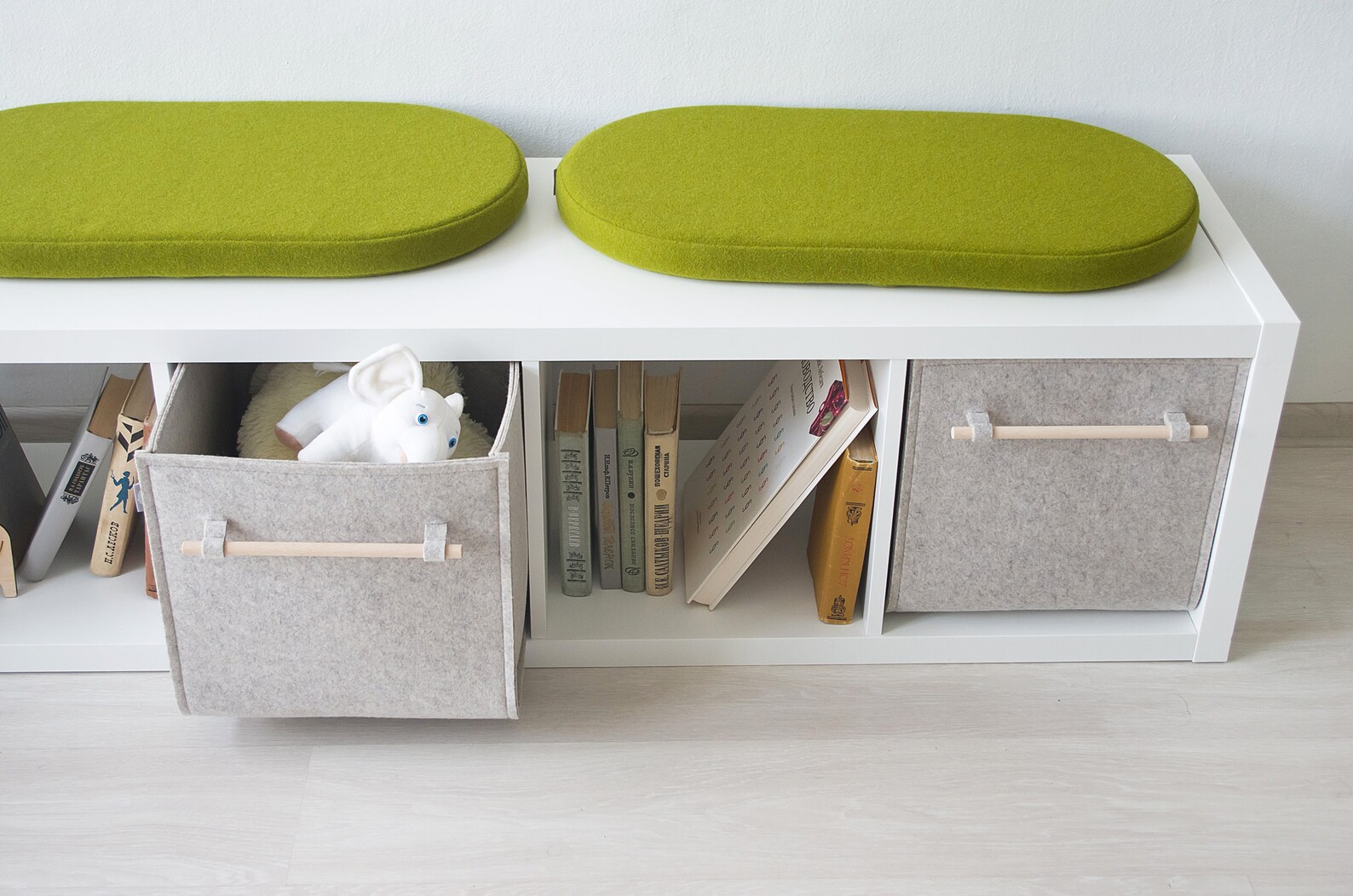 Storage Cube With Wood Handle / Size 13x13x13 for Ikea Expedit Etsy