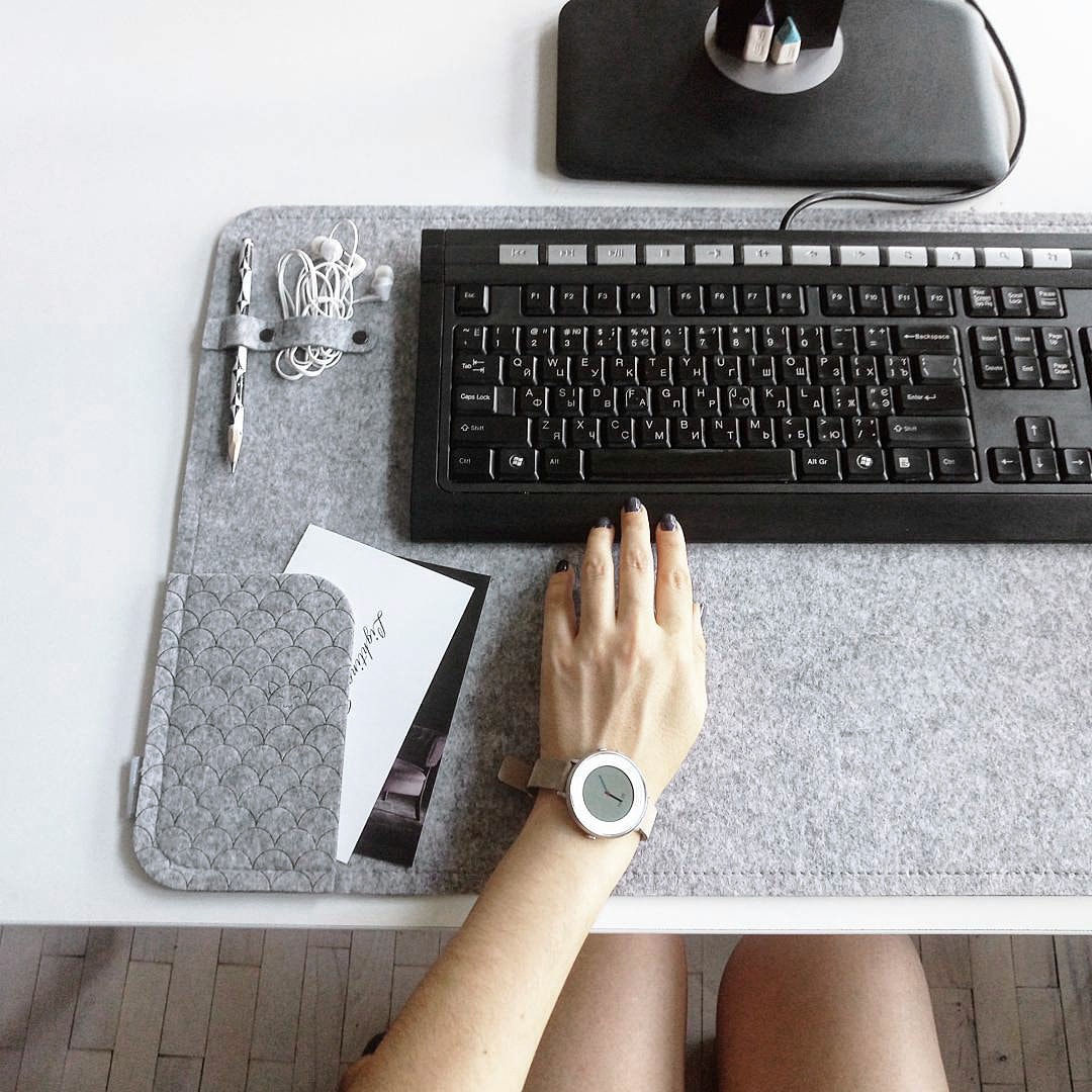 Large Desk Mat / Desk Top Organizer Pad / Laptop Mat /Felt Etsy