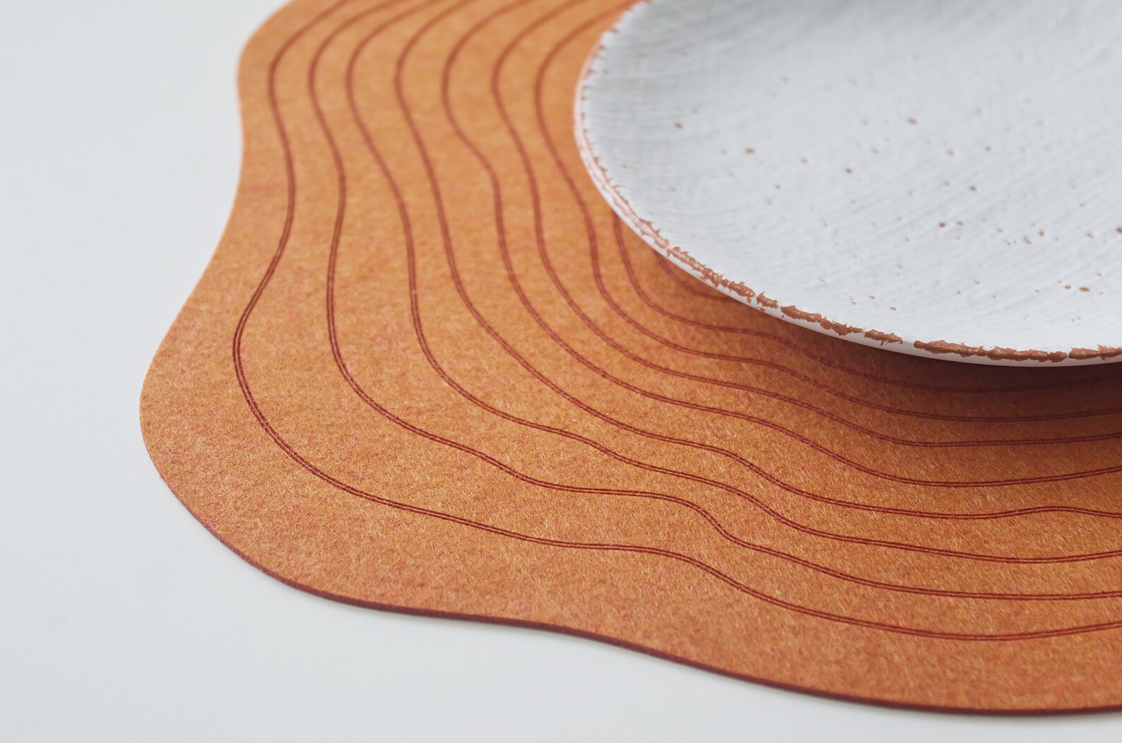 Set Modern Placemats/mountain Placemats /oval Felt Etsy