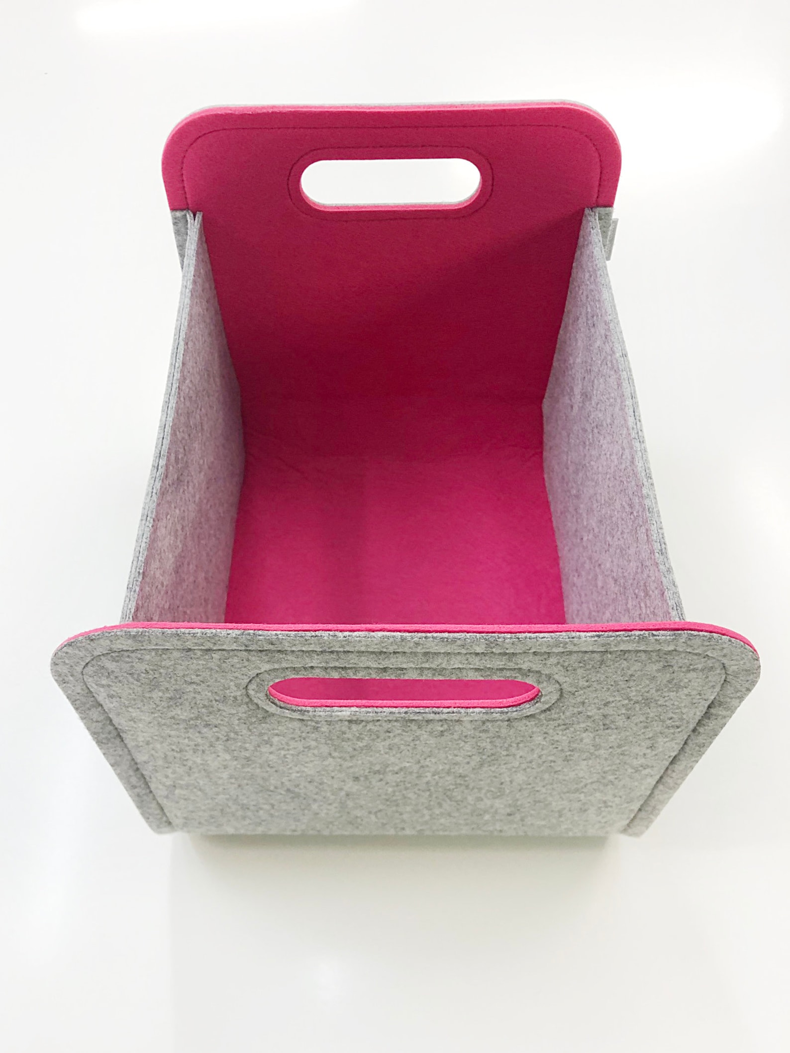 Light Gray and Colorful Felt Storage Bin / Household Storage / Etsy