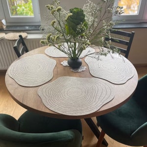 Set Modern Placemats/ "Mountain" Placemats/ Oval Felt Placemats/ Modern Placemat/ Minimalist Style/ Felt Table Cover