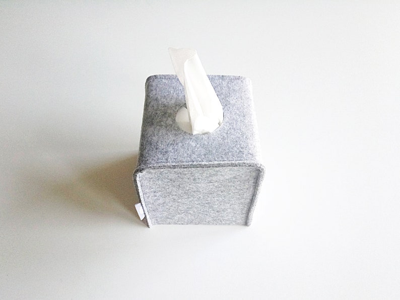 Tissue Box Cover / Felt Tissue Holder / Napkin Holder for Table / Modern Tissue Box Cover / Bathroom Organisation square