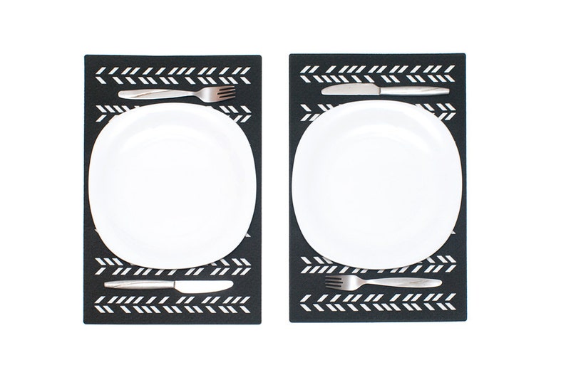 Gray Placemats / Sets / Rectangle Placemat / Felt Placemats / Etsy