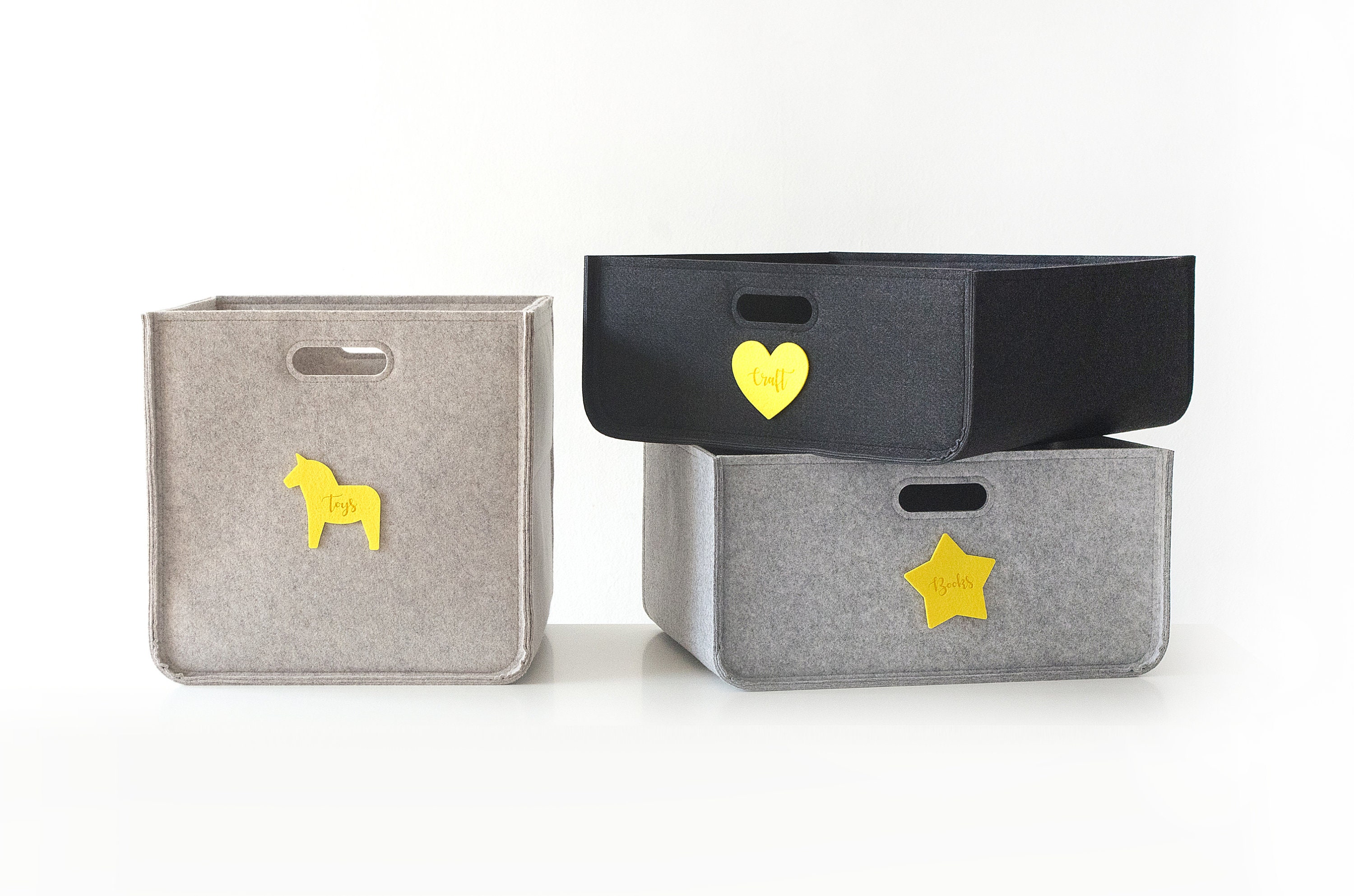 Name Tag Set Personalized Name Tags/ Set of 3 Felt Name Labels/ Custom Name Tags ...