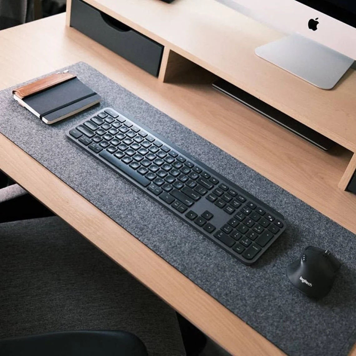 Grey desk matt deals
