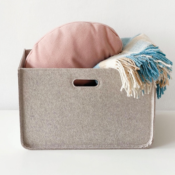 Stark förvaringskorg / Filtförvaring / Klädförvaring / Minimalistisk hemförvaring / Möjlig i anpassad storlek