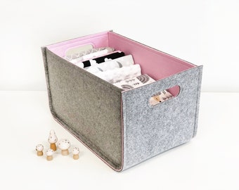 Strong Storage Box / Felt basket 13x13x13 fit into Ikea Expedit and Kallax / Shelf Storage Bin / Possible in Custom Size