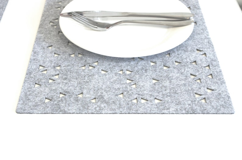 Set of Rectangle Placemats / Geometric Felt Placemats / Modern Etsy