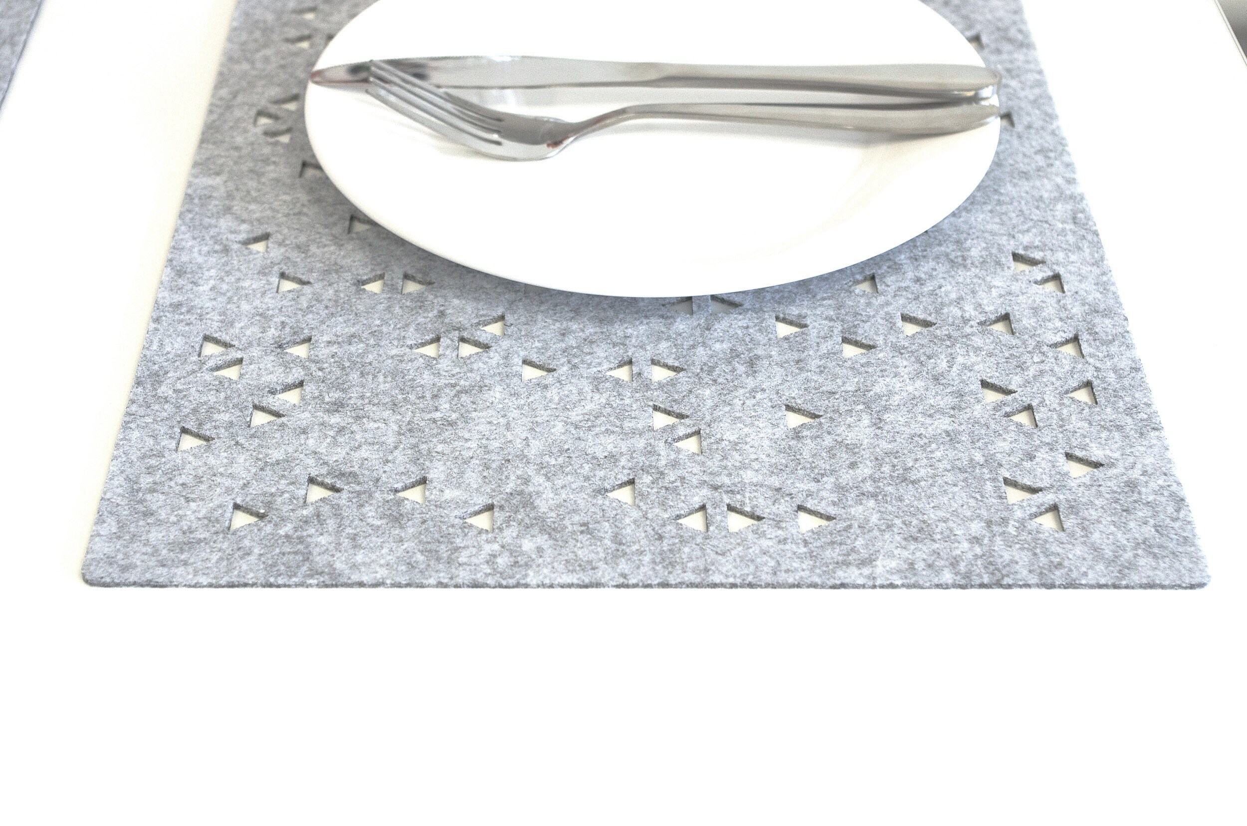 Set of Rectangle Placemats / Geometric Felt Placemats / Modern Etsy