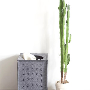 Set of 2 Large Laundry Baskets / Gray and Black Laundry Hamper / Minimalist / Felt Basket / Possible in Custom Size image 5