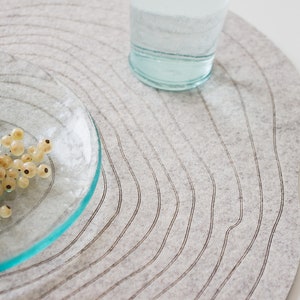 Set Modern Placemats/ Mountain Placemats /Oval Felt placemats/ Modern Placemat / Minimalist style /Table cover image 7