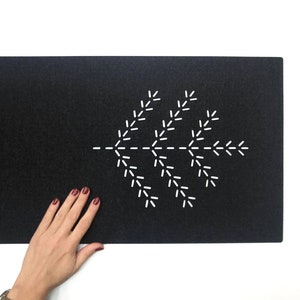 Black Table Runner/ Felt Runner/ Table Decoration/ Housewarming Gifts