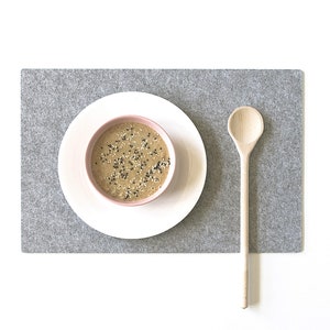 Rectangular Placemats / Felt Table Mats  / Dining Table Set / Minimalistic Placemats / Modern Table Mats / Felt Table Cover
