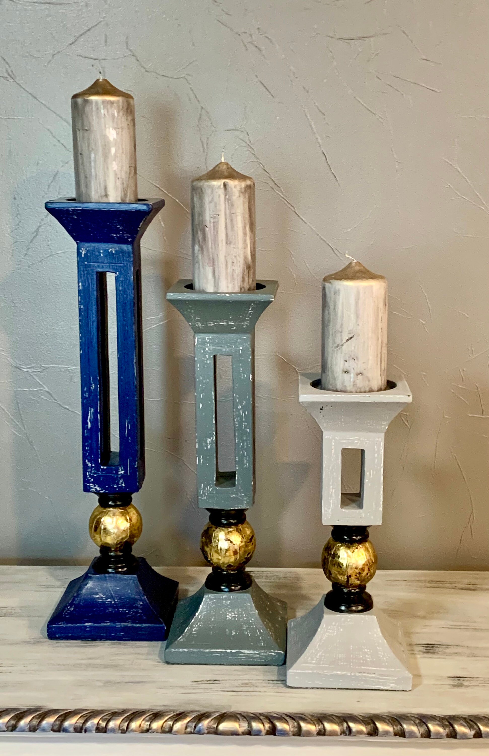 Large Candle Holders Set Etsy