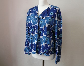 Chaqueta Blazer ligera Marimekko Unikko hecha a mano M