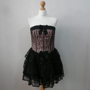 Betsey Johnson NWT Sz 10 black Puffy Strapless Party Dress Cocktail Prom witchy
