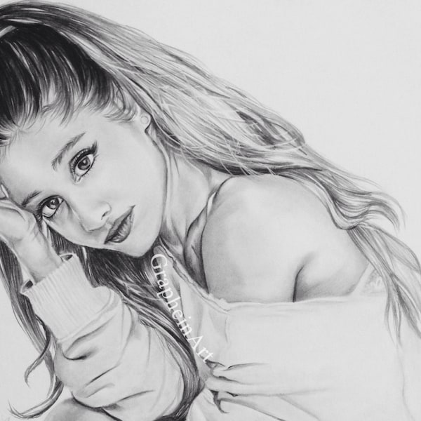 Custom hand drawn portrait - photorealistic graphite pencil sketch drawing from your photo
