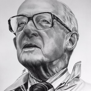 A4 hand drawn pencil drawing, black and white - original custom drawing from photograph, picture, sketch