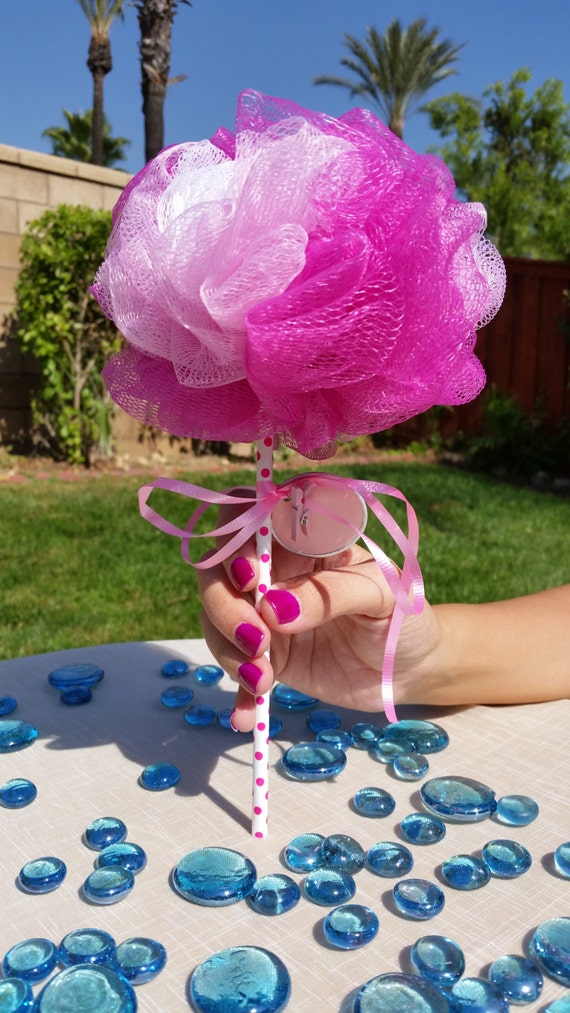 Items similar to Baby Shower Favor, Handmade Stylish Loofah Sticks! on Etsy