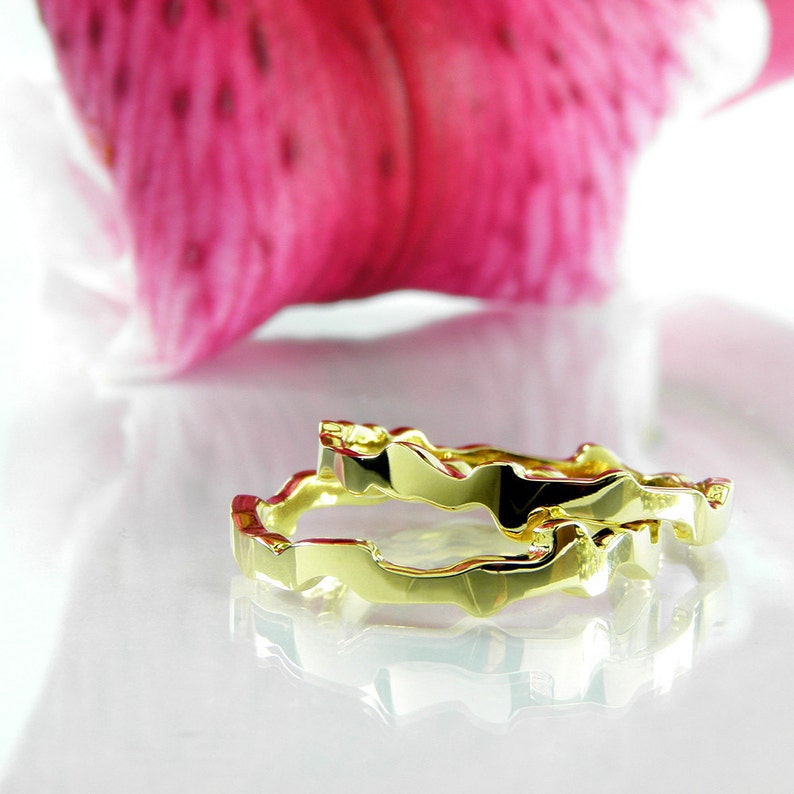 Ocean Ring Minimalist Alternative Ring Golden Ring Brass Ring Band Friendship BFF teen Valentine/'s gift for her Brass Stacking Ring