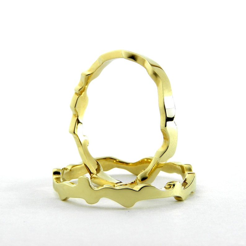 Ocean Ring Minimalist Alternative Ring Golden Ring Brass Ring Band Friendship BFF teen Valentine/'s gift for her Brass Stacking Ring