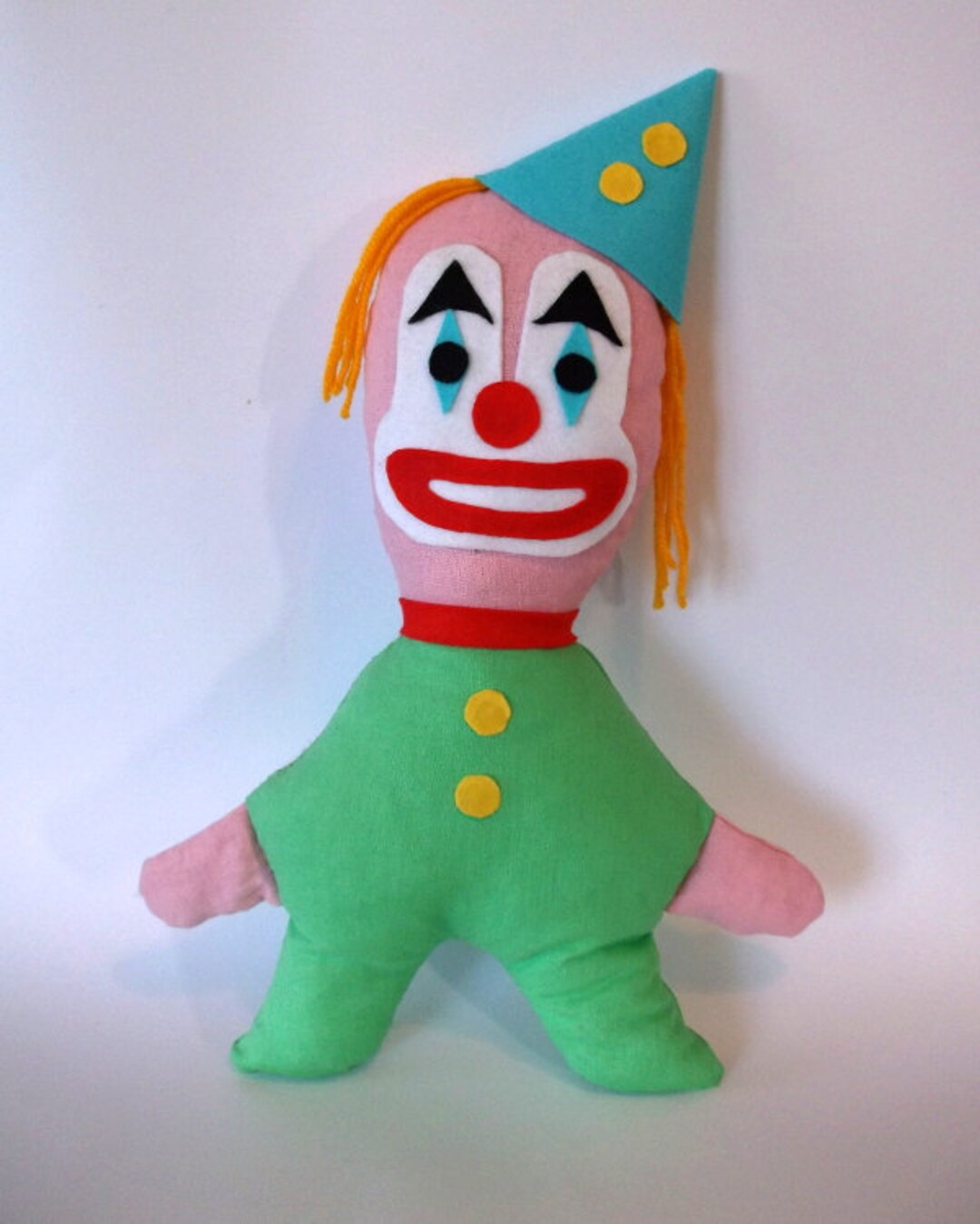 Bubbles the Test Card Clown Novelty Stuffed Toy Plushie Retro Etsy