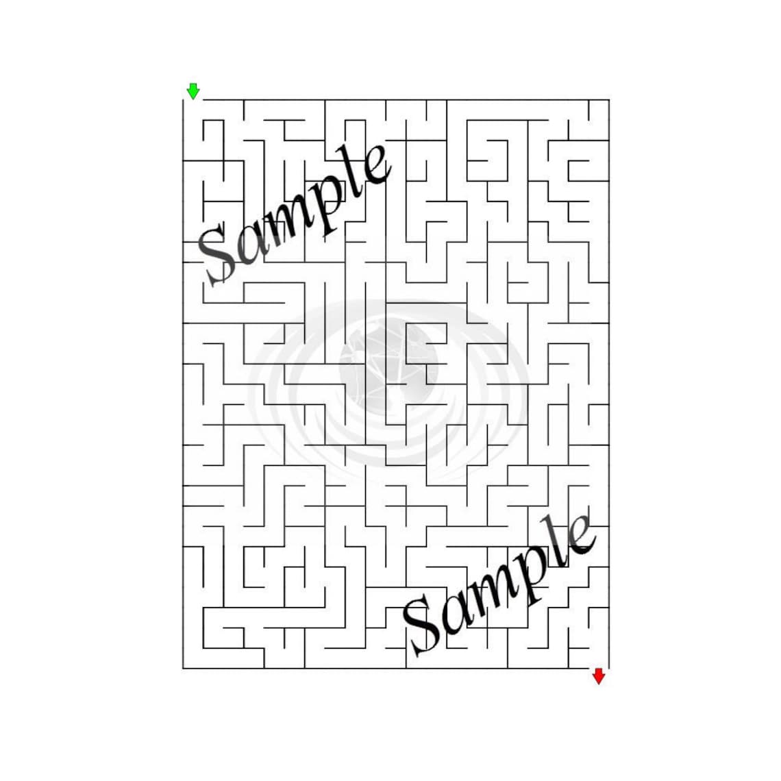 Mediumhard Mazes Answer Keys 100 Printable Worksheets Ebook Etsy