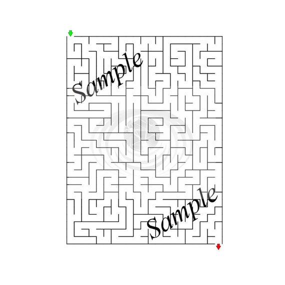 medium hard mazes answer keys 100 printable worksheets e book etsy