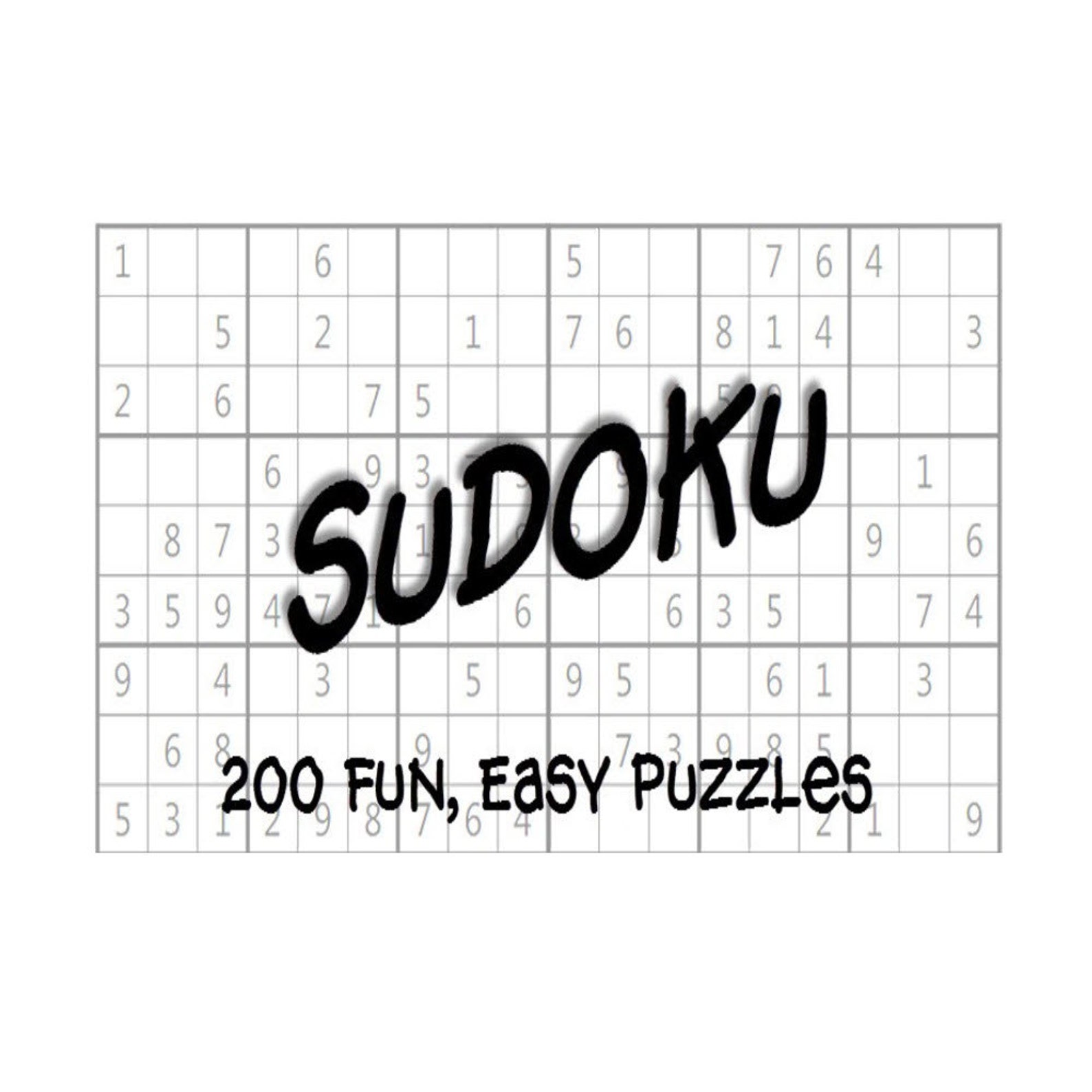 Easy Sudoku Puzzles Book Answer Keys 200 Printable PDF Instant Etsy