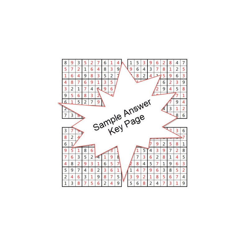 Hard Sudoku Puzzles e-Book Answer Keys 200 Printable | Etsy