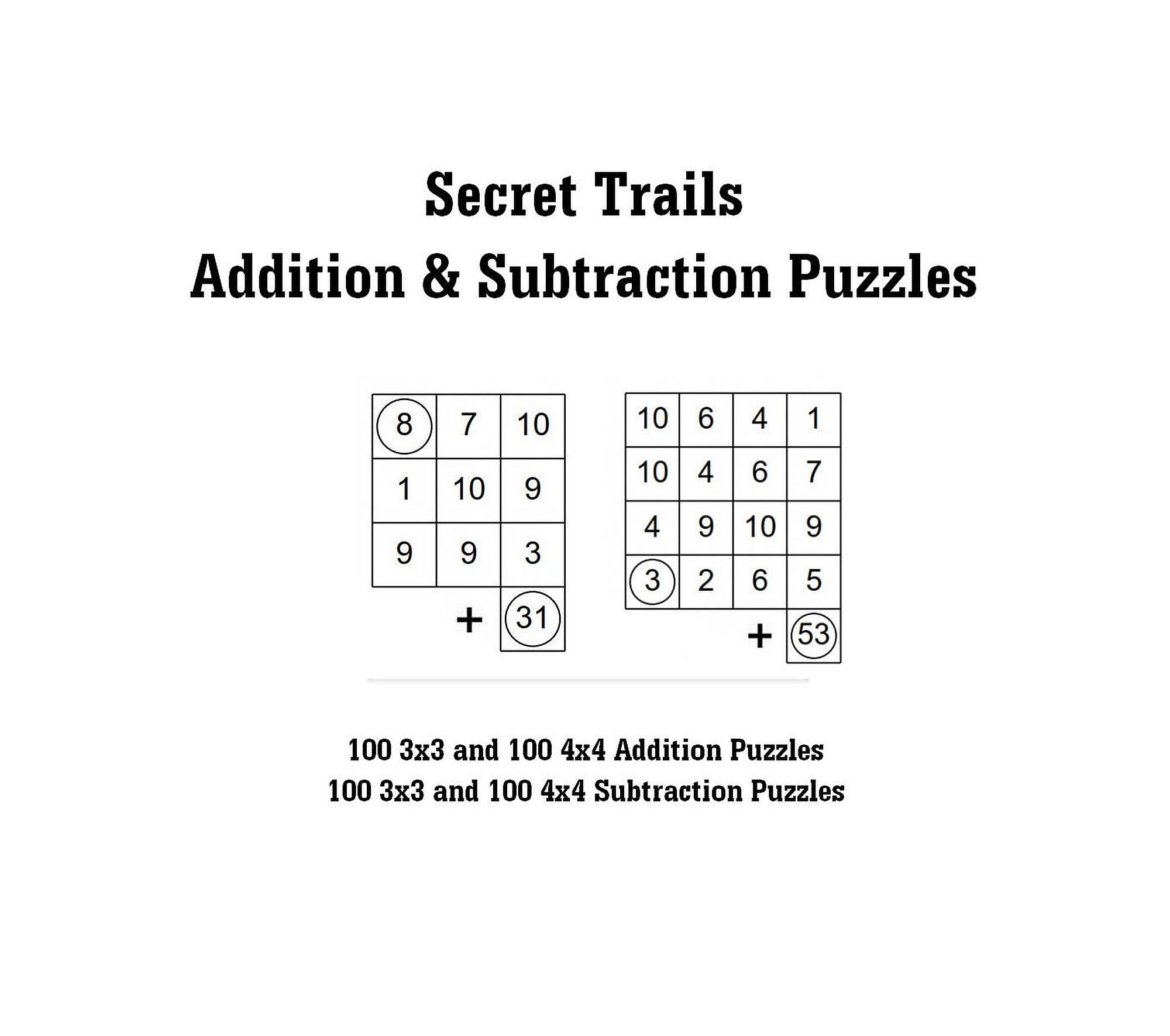 basic math secret trail puzzles educational addition etsy ireland