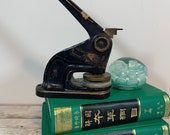 Antique Cast Iron Embossing Notary Seal Stamp. Library Office Decor