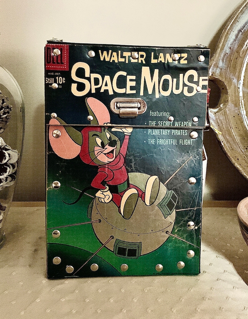 Vintage Comic Books Comic-Con Vintage Space Mouse Crossbody Purse 1960\u2019s Syfi Comic book