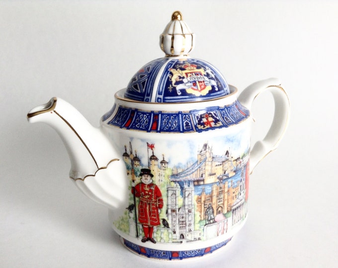 Vintage Teapot by James Sadler, Vintage Fine English China Teapot, Old