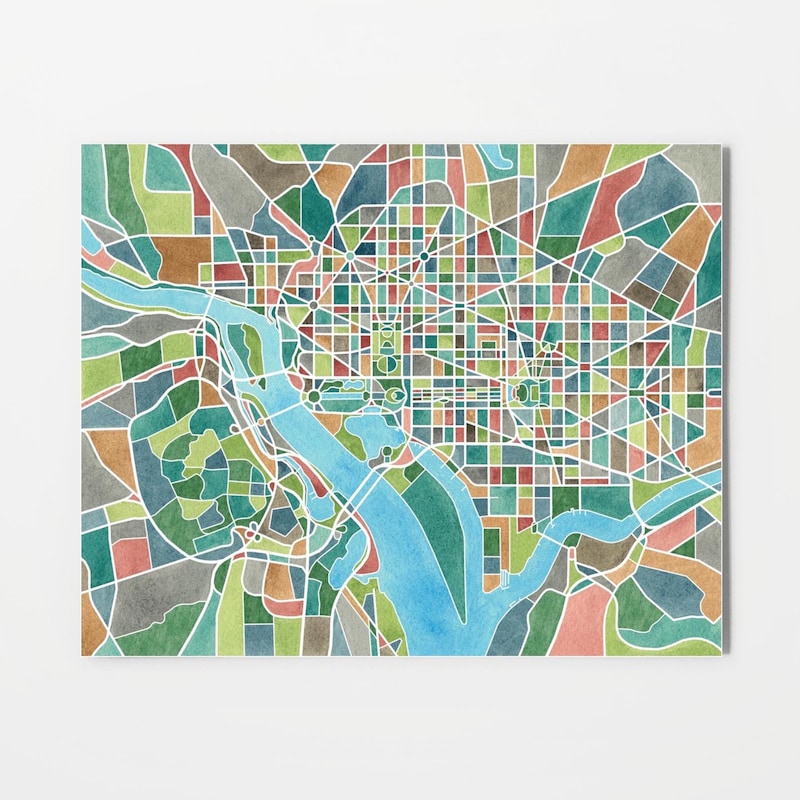 Washington Dc Abstract Art Etsy