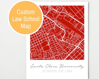 Personalized Law School Graduation Gift, School Map, Law Student, Lawyer Graduation, New Attorney Gifts