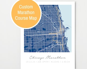 Custom Marathon Map | Runner Gift | Race Day Keepsake Art Print