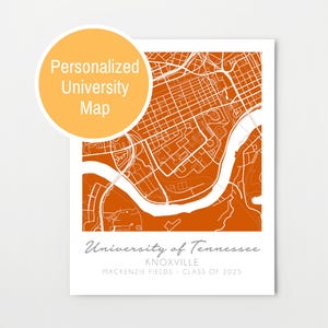 Personalized University Map, custom map, college campus, dorm decor, college student gift, college graduation, location gifts