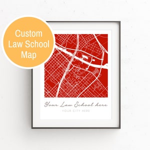 Personalized Law School Graduation Gift, School Map, Law Student, Lawyer Graduation, New Attorney Gifts