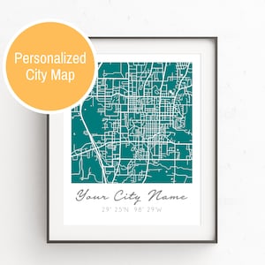 Personalized Map Art, custom map, personalized gift, art prints, city map