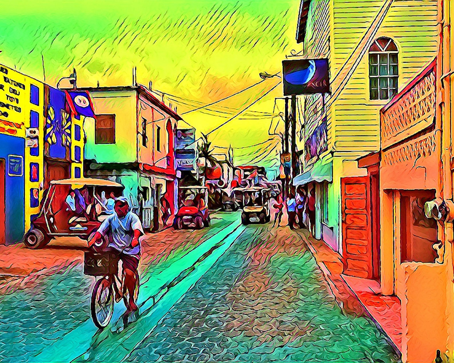San Pedro Belize Travel Photography Art Print Coastal Decor Etsy