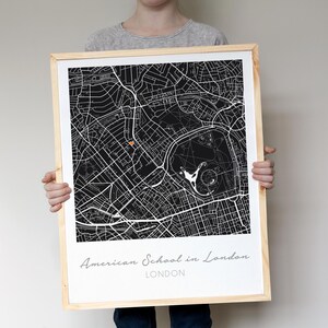 Medical School Custom Map, Personalized Med Student Gift, Physician Assistant, Pharmacy Student, Future Doctor Gift, Med School Graduation image 3
