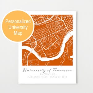 Personalized University Map, custom map, college campus, dorm decor, college student gift, college graduation, location gifts