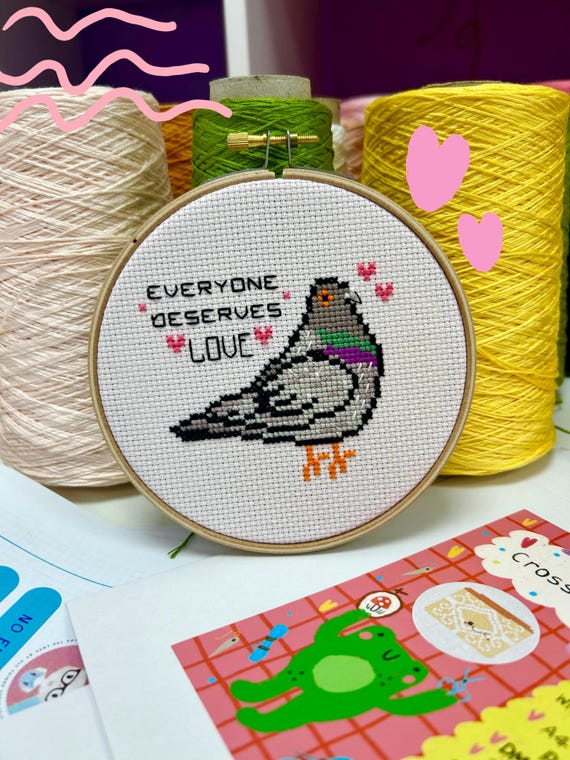 Everyone deserves Love (Pigeon) *Cross Stitch Kit*