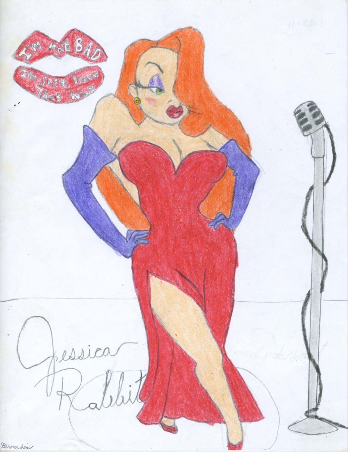 I'm Not Bad I'm Just Drawn That Way. Jessica Rabbit Etsy