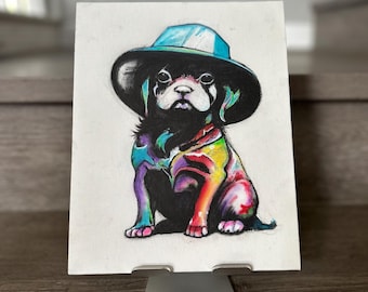 Custom Pet Canvas Art | Personalized Pet Portrait | Unique Dog Artwork | Ideal for pet dog cat lovers
