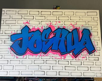 Custom Graffiti Airbrush Canvas Board | Personalized Original Art | Event Decor | Wall Art