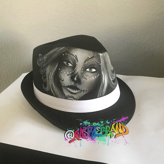 Day Of The Dead Tattoo Style Airbrush Art Chicano Art Etsy Day Of The Dead Tattoo Style Airbrush Art Chicano Art Etsy