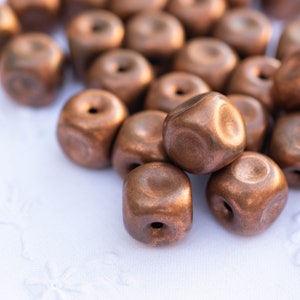 Beautiful Vintage Large Copper Bead with Patina and Rustic Appearance, Vintage Boho Beads
